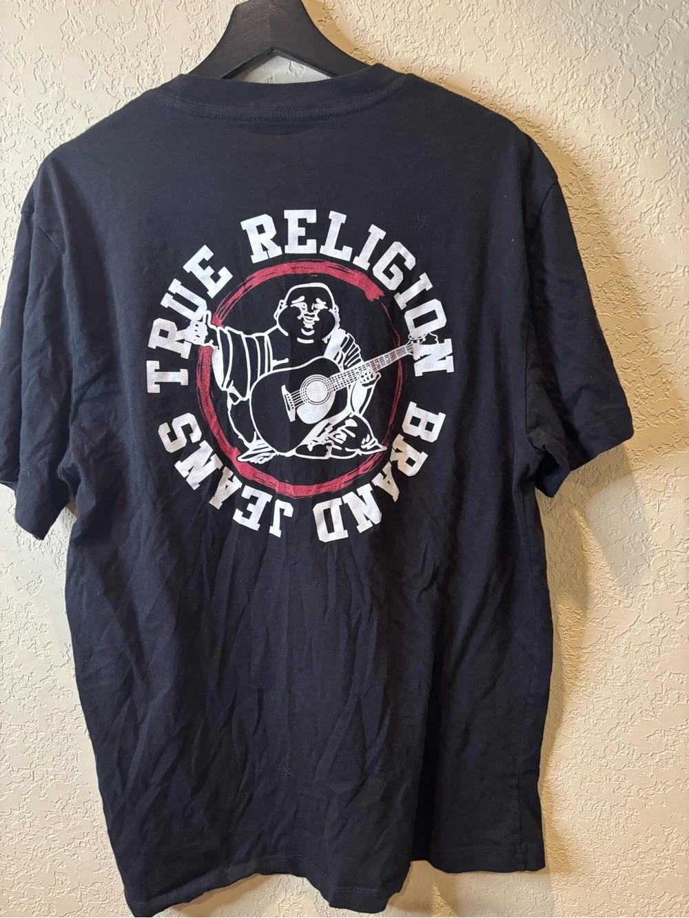 True Religion Black Short-Sleeve Logo Tee